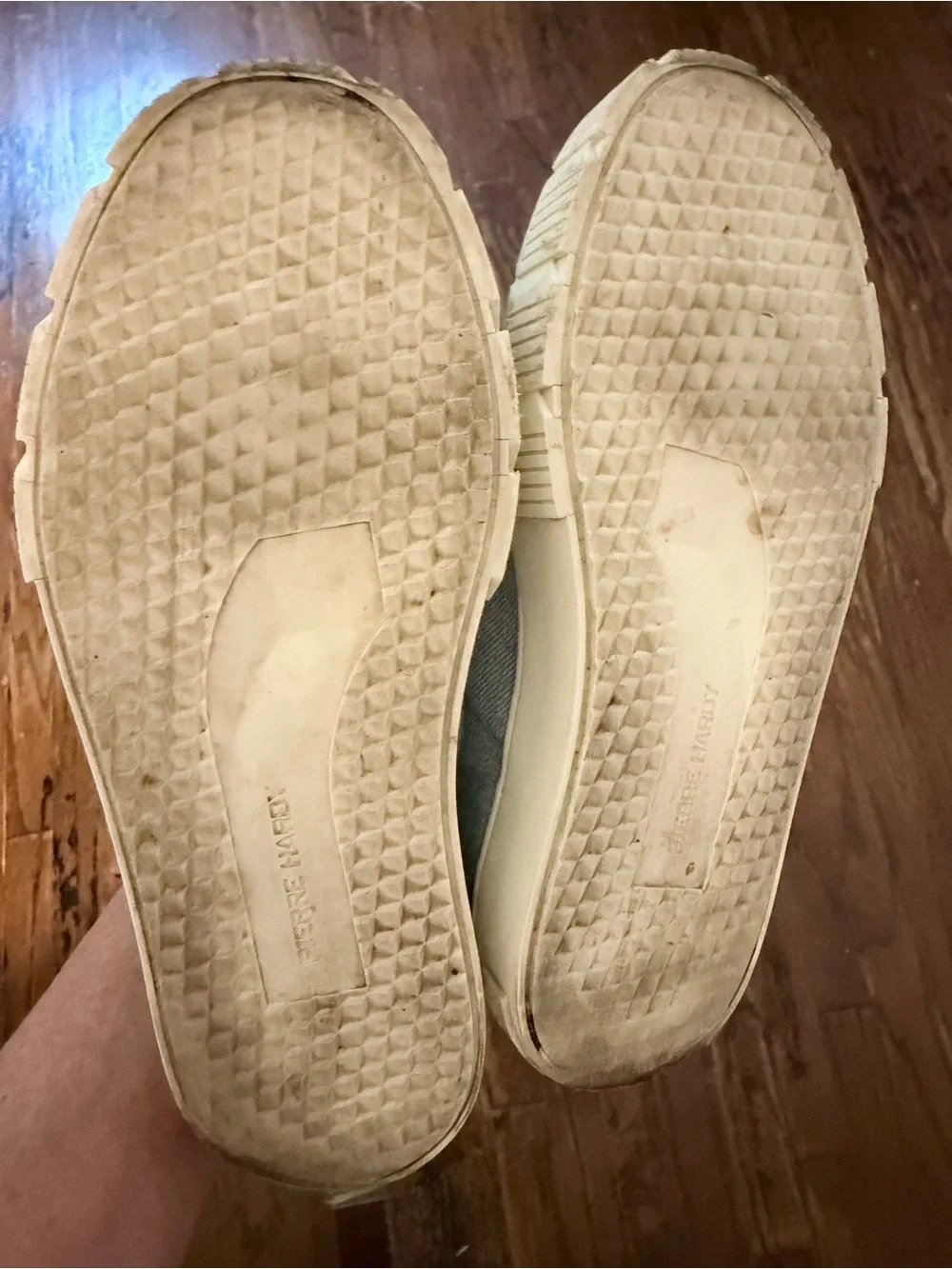 Pierre Hardy Kids Pale Blue Canvas Slip-On Sneakers